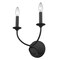 Z-Lite Arabella Wall Sconce, 2-Light, 10 In.W x 7.25 In.L x 11.5 In.H, Matte Black/Matte Black 3500-2S-MB - alternate 7
